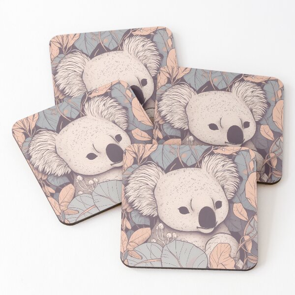 Item preview, Koala Illustration in a field of flowers designed and sold by 11pixeli.