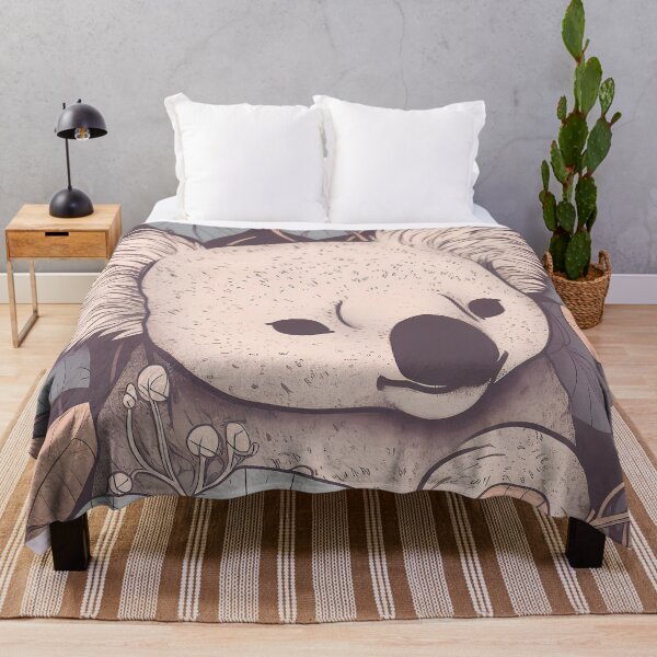 Item preview, Koala Illustration in a field of flowers designed and sold by 11pixeli.