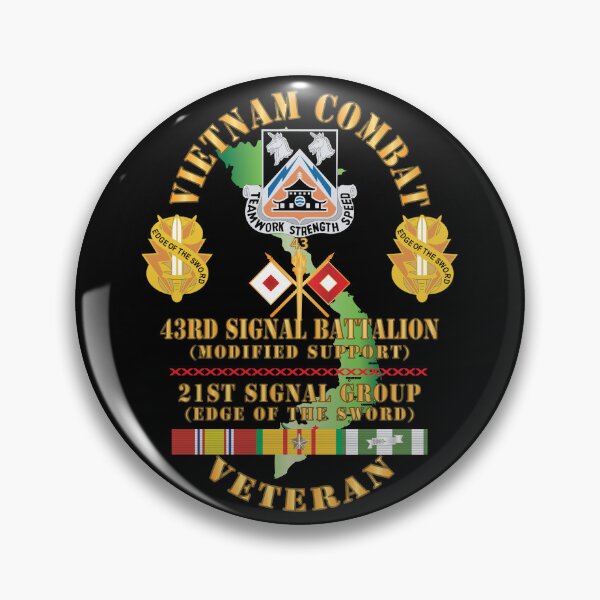 Item preview, Army - Vietnam Combat Veteran - 43rd Signal Bn,  21st Signal Group  DUI  w VN SVC X 300 designed and sold by Military Insignia Products.