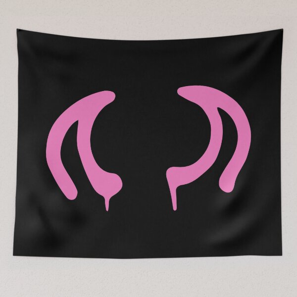 Item preview, lowlife devil horns (pink) designed and sold by sarascoprox.