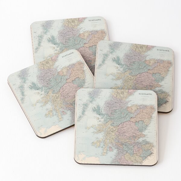 Item preview, Vintage Scotland Map (1887) designed and sold by BravuraMedia.