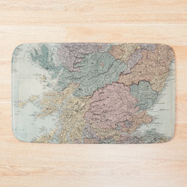 Item preview, Vintage Scotland Map (1887) designed and sold by BravuraMedia.