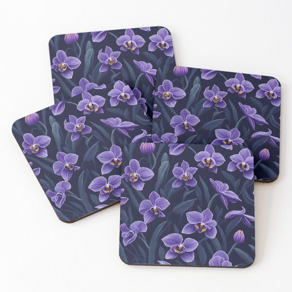 Item preview, Field of purple orchids designed and sold by ArtfulVixen.