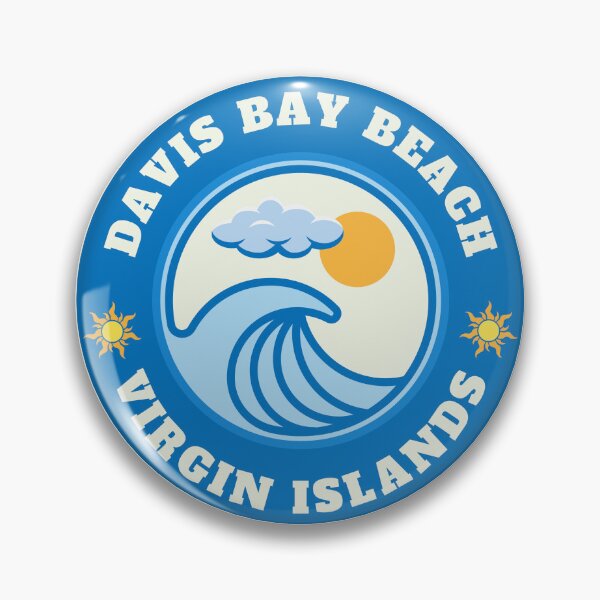 Artikelvorschau, Davis Bay Beach St. Croix Virgin Islands - Vintage-Logo für Sommerreiseziele entworfen und verkauft von Vintage-TM.