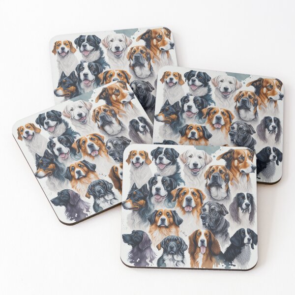 Item preview, dogs watercolor designed and sold by shokA Design.