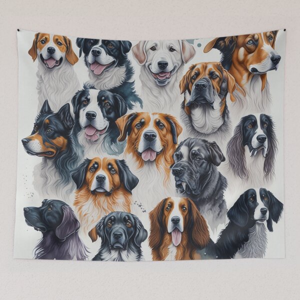 Item preview, dogs watercolor designed and sold by shokA Design.