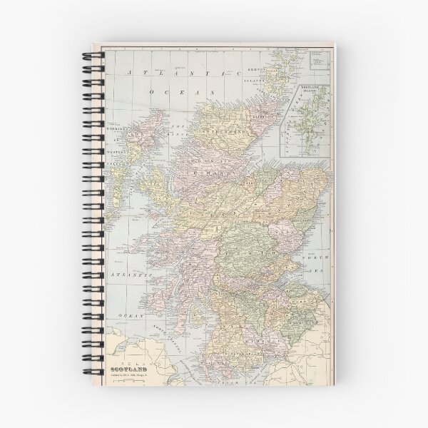 Item preview, Vintage Scotland Map (1901) designed and sold by BravuraMedia.