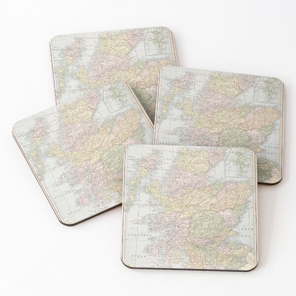 Item preview, Vintage Scotland Map (1901) designed and sold by BravuraMedia.