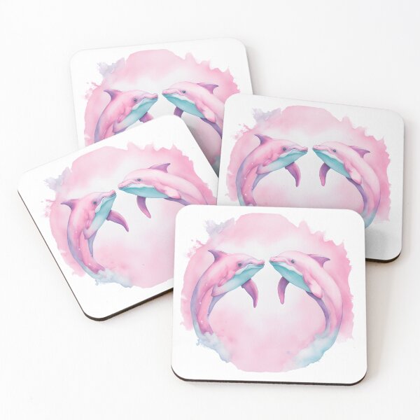 Item preview, Leaping in a Sea of Magic: The Delicate Pink Dolphins designed and sold by The Animal Stuff.
