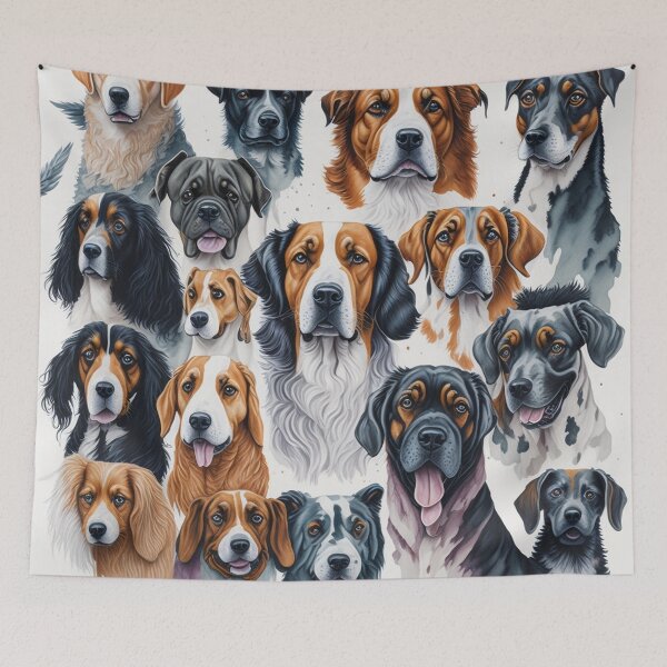 Item preview, dogs watercolor designed and sold by shokA Design.