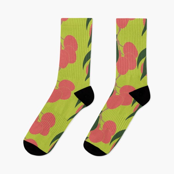 Item preview, litchi-fruit-with-leaves-vector-pattern-seamless-tropical-fruit-graphic designed and sold by ysa-pattern.
