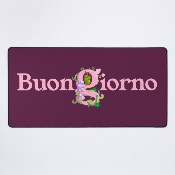 Item preview, Greeting "good morning" in Italian - pink. designed and sold by auza-project.