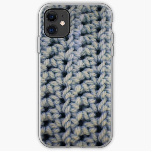 Distressed Blue Simple Stitch iPhone Soft Case
