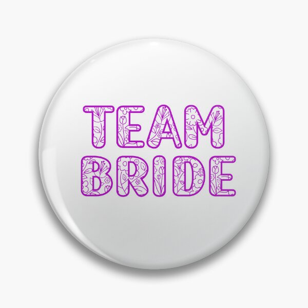 Item preview, "Girly Blooms: Team Bride - Floral Girly Pink Text for a Blossoming Bridal Squad designed and sold by EmeraldeaArt.