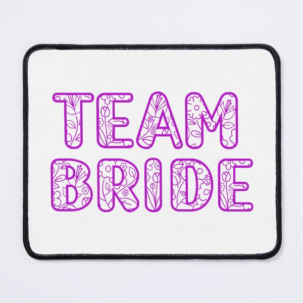 Item preview, "Girly Blooms: Team Bride - Floral Girly Pink Text for a Blossoming Bridal Squad designed and sold by EmeraldeaArt.