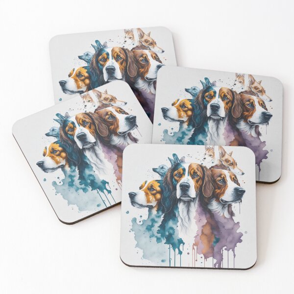 Item preview, dogs watercolor designed and sold by shokA Design.