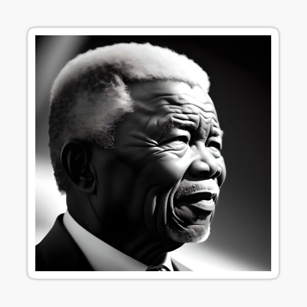 Item preview, Nelson Mandela Portrait Artwork Black & White designed and sold by FRSquare.