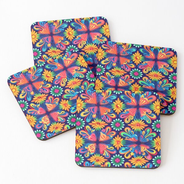 Item preview, Mexican Floral Delight: Vibrant Pattern Art for Your Walls designed and sold by GiveMeMood.