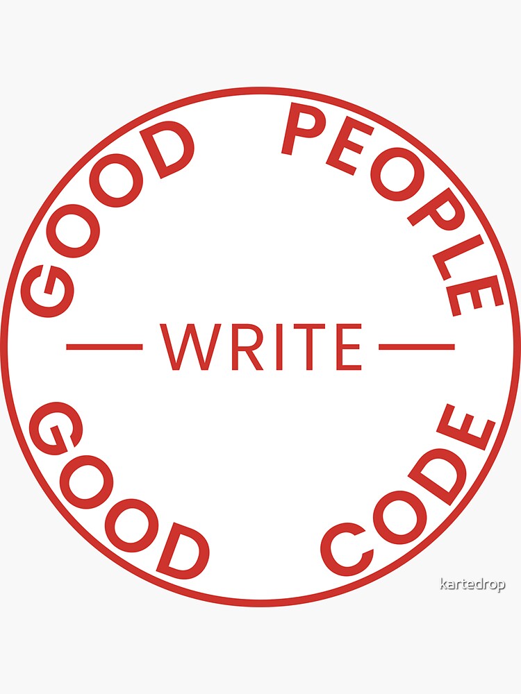 Thumbnail 3 of 3, Sticker, Good People Write Good Code - Ruby Edition Sticker designed and sold by kartedrop.