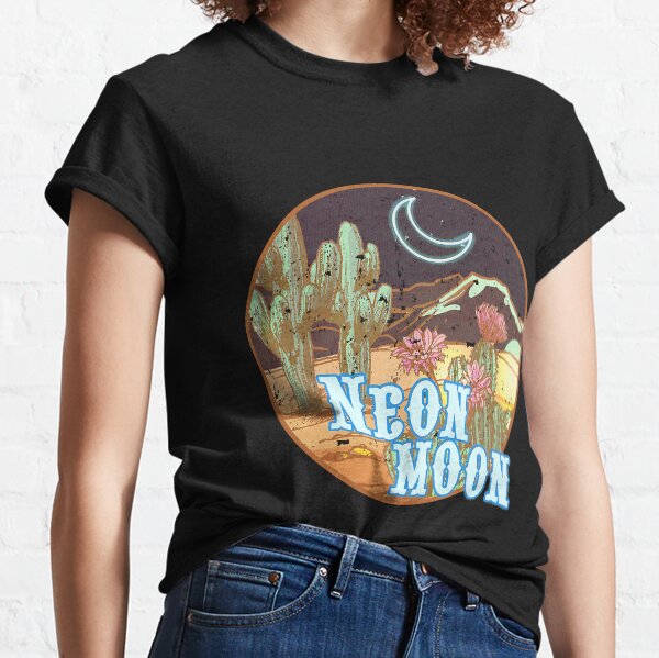 Vista previa del artículo con la obra «Luna de neón - Camiseta Brooks n Dunn», diseñado y vendido por TmeGiftShop.