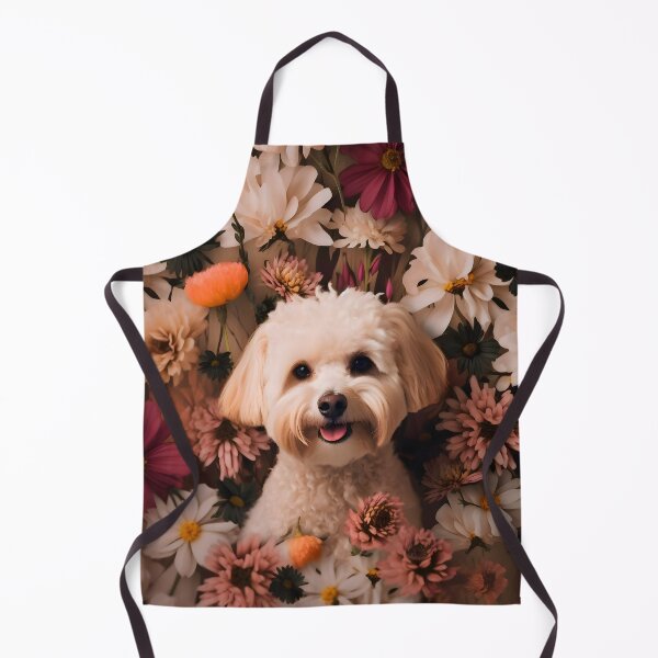 Item preview, Havanese Dog in a field of flowers Illustration designed and sold by 11pixeli.