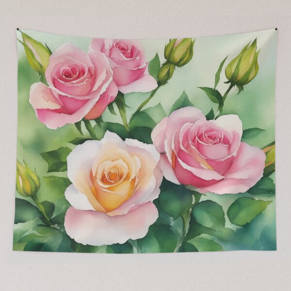Item preview, Illustration of roses in watercolor style designed and sold by UNICORNSPOD.