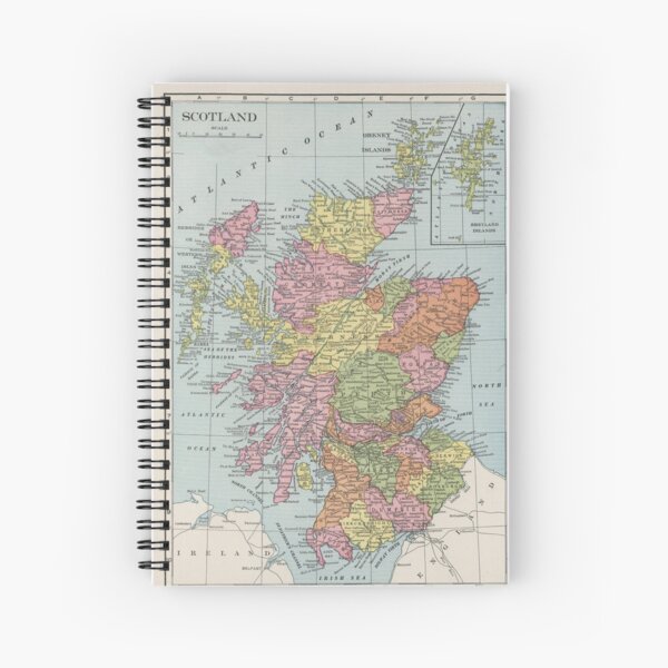 Item preview, Vintage Scotland Map (1925) designed and sold by BravuraMedia.