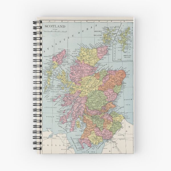 Item preview, Vintage Scotland Map (1925) designed and sold by BravuraMedia.