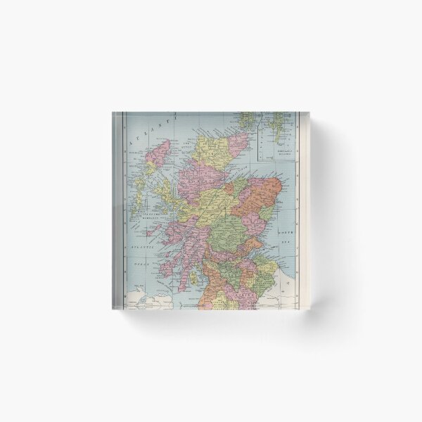 Item preview, Vintage Scotland Map (1925) designed and sold by BravuraMedia.