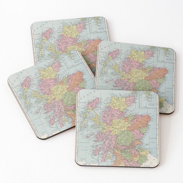Item preview, Vintage Scotland Map (1925) designed and sold by BravuraMedia.