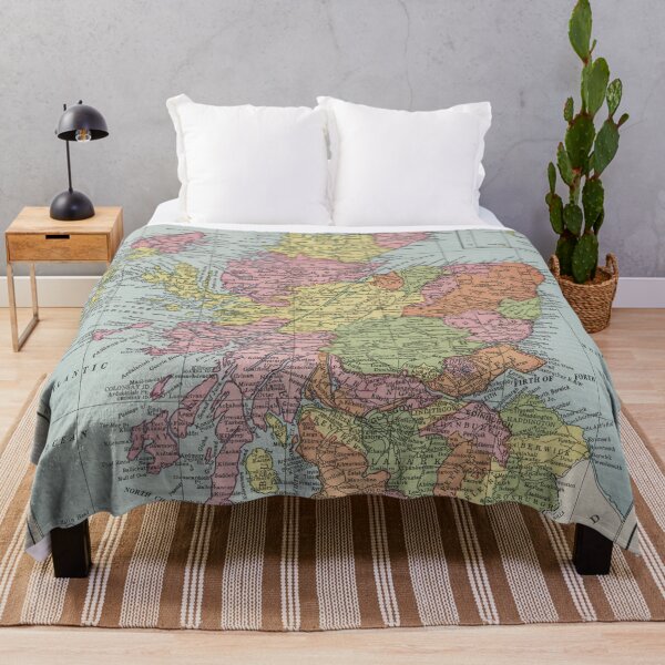 Item preview, Vintage Scotland Map (1925) designed and sold by BravuraMedia.