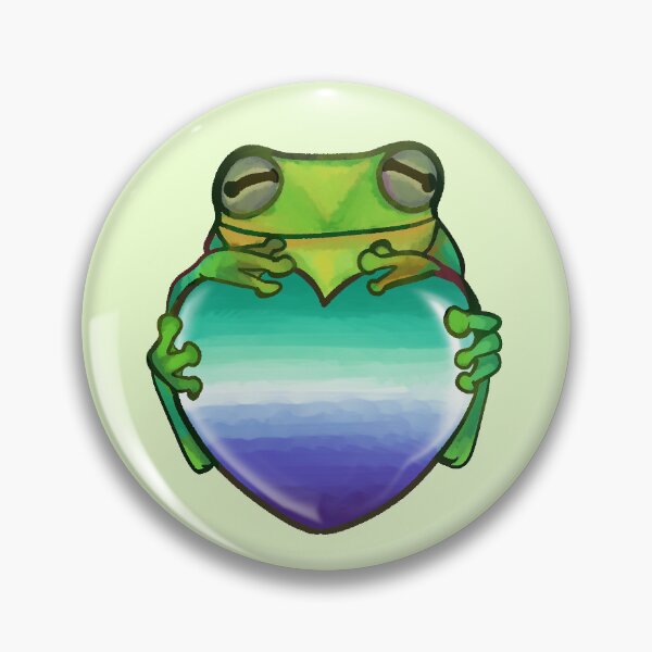 Artikelvorschau, Froggy Pride Heart: MLM Pride Flag Sticker entworfen und verkauft von GoodToad.