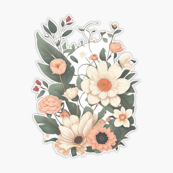 Flowers Sticker for Sale by dekster113