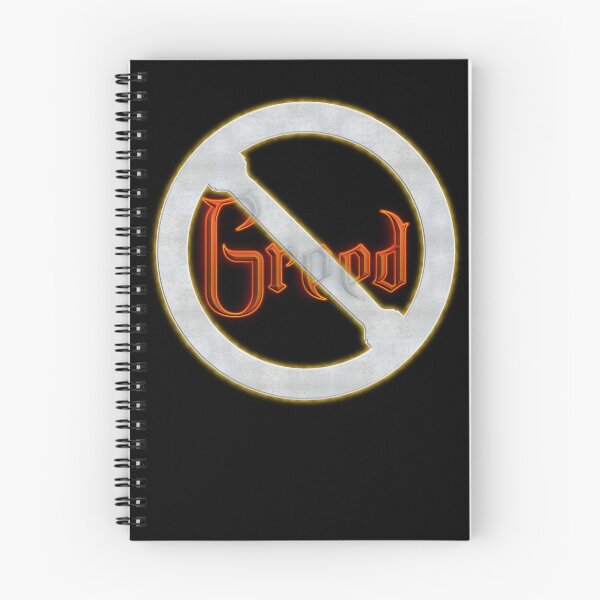 Item preview, Say No to Greed Sign v2 designed and sold by Swabcraft.