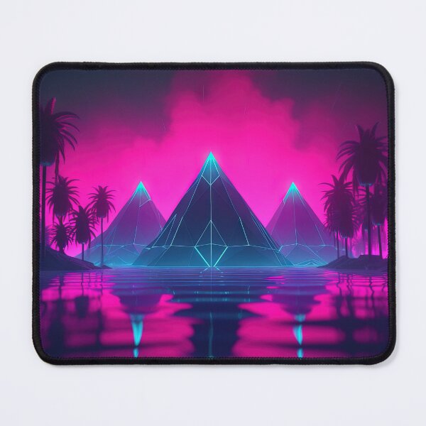 Item preview, Retrofuturistic Ecstasy: Synthwave Haven in the Cyber Oasis designed and sold by Mullet Monkey.
