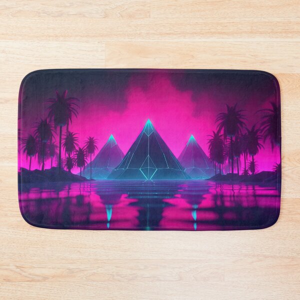 Item preview, Retrofuturistic Ecstasy: Synthwave Haven in the Cyber Oasis designed and sold by Mullet Monkey.
