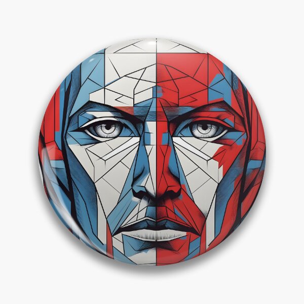 Item preview, Distorted abstract face designed and sold by Caspart.