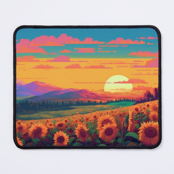 Item preview, Sunflower Splendor: A Vibrant Sunset in Pixel-Art Glor designed and sold by Prozeum.