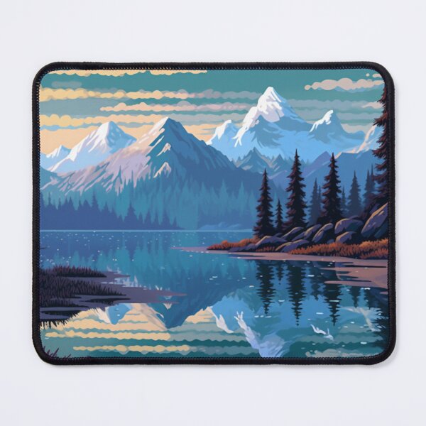 Item preview, Pixel Art: A Stunning Mountain Landscape designed and sold by Prozeum.