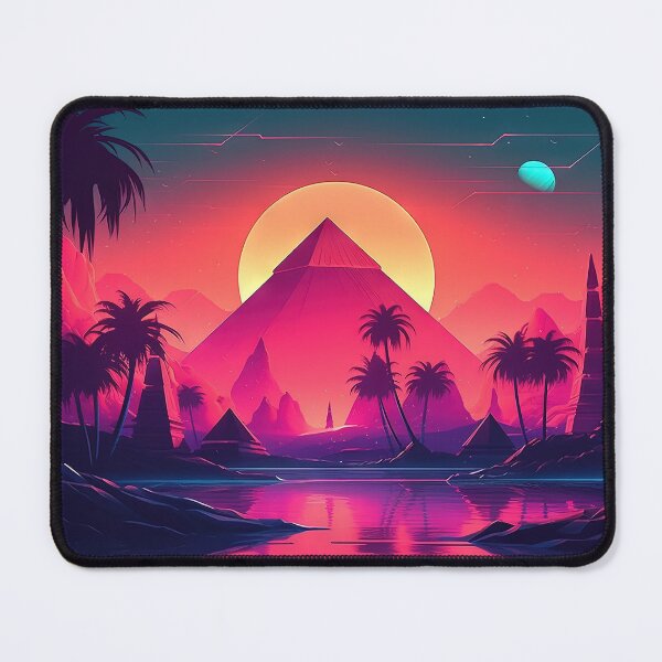 Item preview, Digital Paradise: Synthwave Rhapsody in the Cyber Oasis designed and sold by Mullet Monkey.