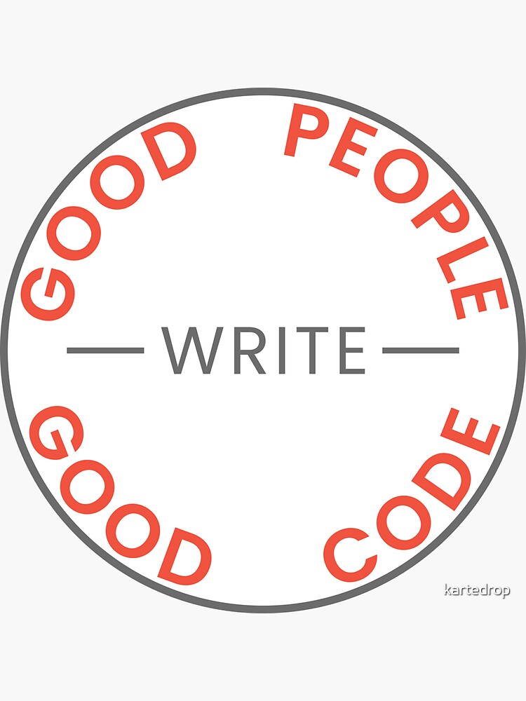 Thumbnail 3 of 3, Sticker, Good People Write Good Code - Laravel Edition Sticker designed and sold by kartedrop.