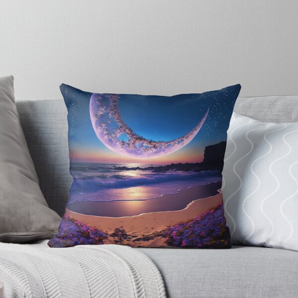 Item preview, Goodnight moon, magical twilight crescent moon beach seascape still life portrait by Md Faruk Mia designed and sold by Jéanpaul  Ferro.