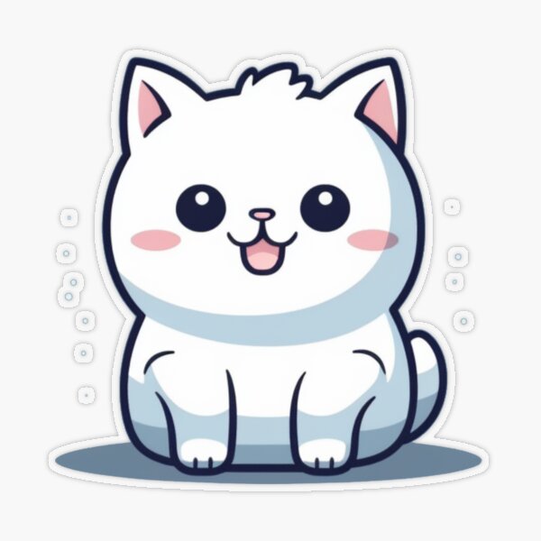 Cute Kawaii Cat Mail Stickers Bundle PNG