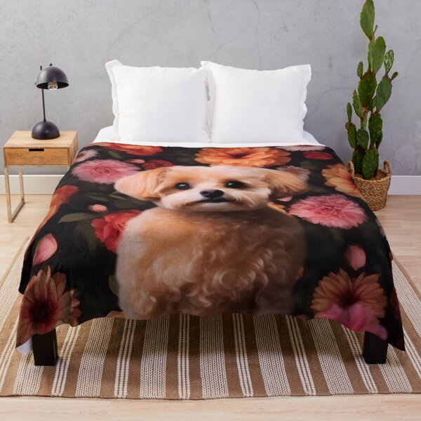Item preview, Lhasa Dog in a field of flowers Illustration designed and sold by 11pixeli.