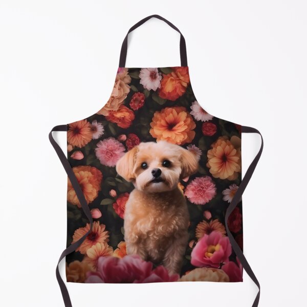 Item preview, Lhasa Dog in a field of flowers Illustration designed and sold by 11pixeli.