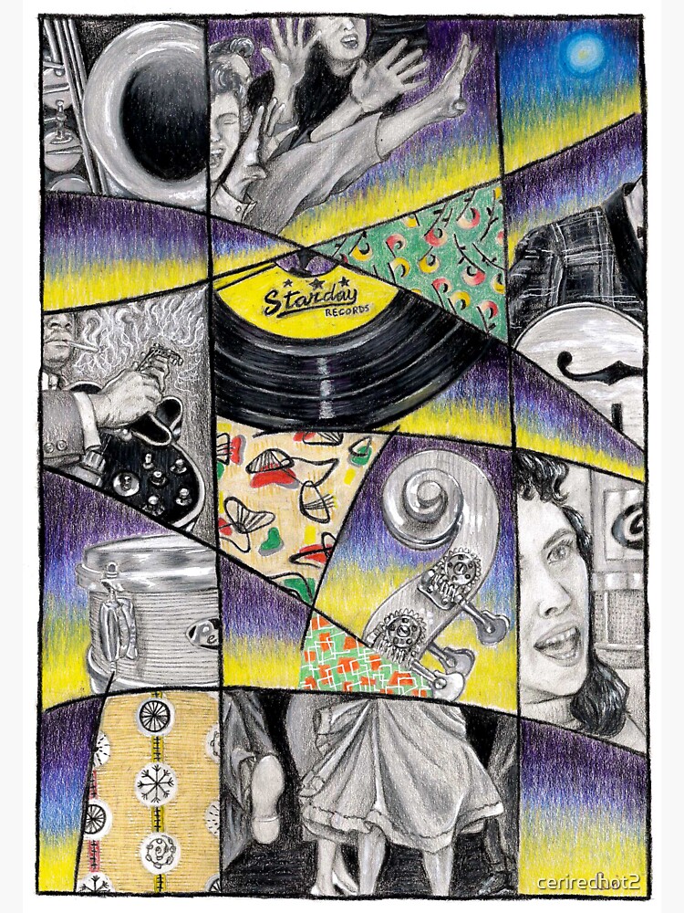 "Black and white Rock'n'Roll" Sticker for Sale by ceriredhot2 Redbubble