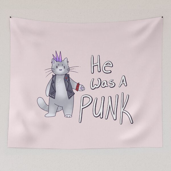 Item preview, He Was A Punk Cat designed and sold by Grafite Gauntlet.