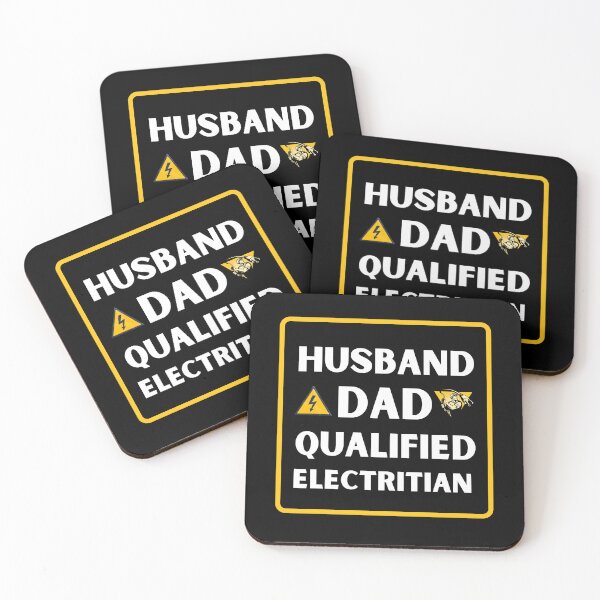Item preview, "Husband, Dad, Qualified Electrician" - Proud Profession and Family Man Apparel designed and sold by Level-Fourty.