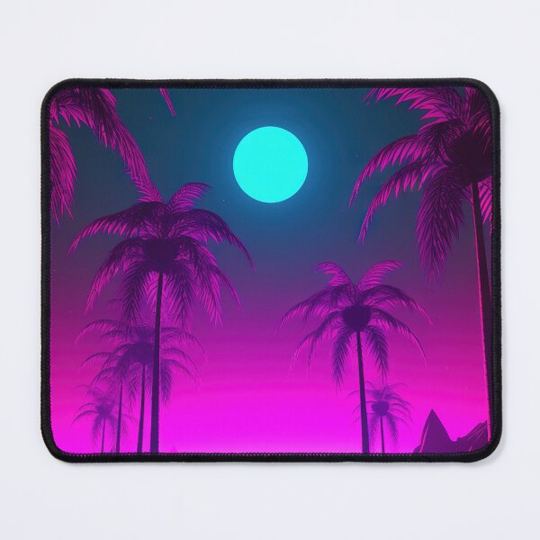 Item preview, Palm Tree Harmony: Synthwave Dreamscape at Sunset designed and sold by Mullet Monkey.