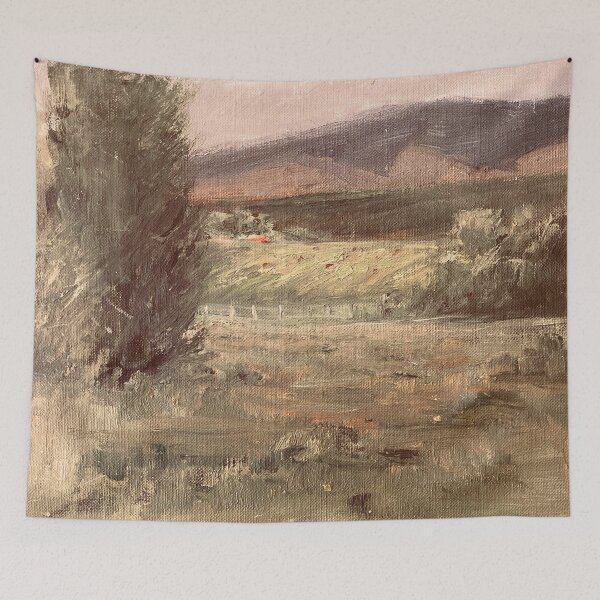Artikelvorschau, Vintage Landschaft Cowboy Barn Impressionismus, Ölgemälde Druck entworfen und verkauft von GalleryDigitals.